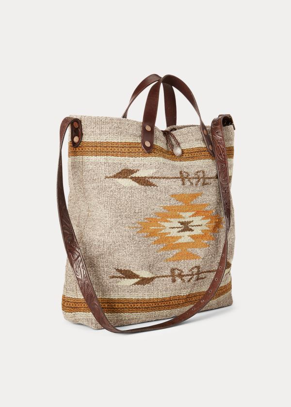 Ralph Lauren Handwoven Southwestern Tote Bag Herre Danmark (JUTPR4296)